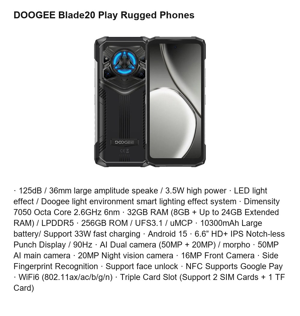 DOOGEE Blade20 Play product features 1