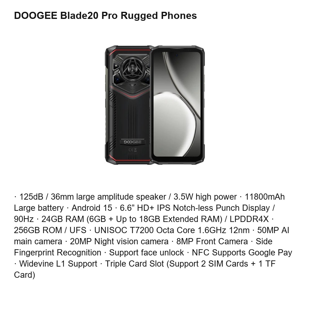 DOOGEE Blade20 Pro product features 1