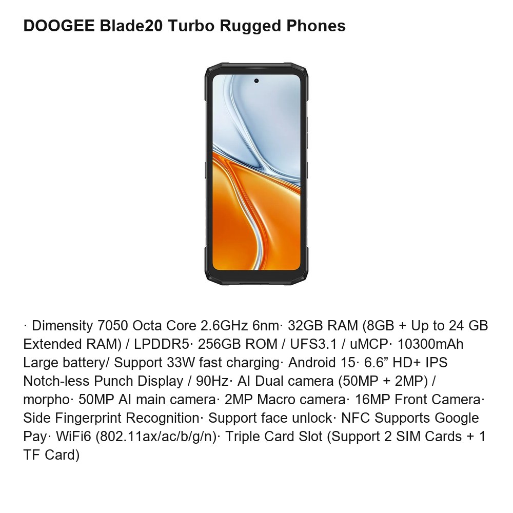 DOOGEE Blade20 Turbo product features 2