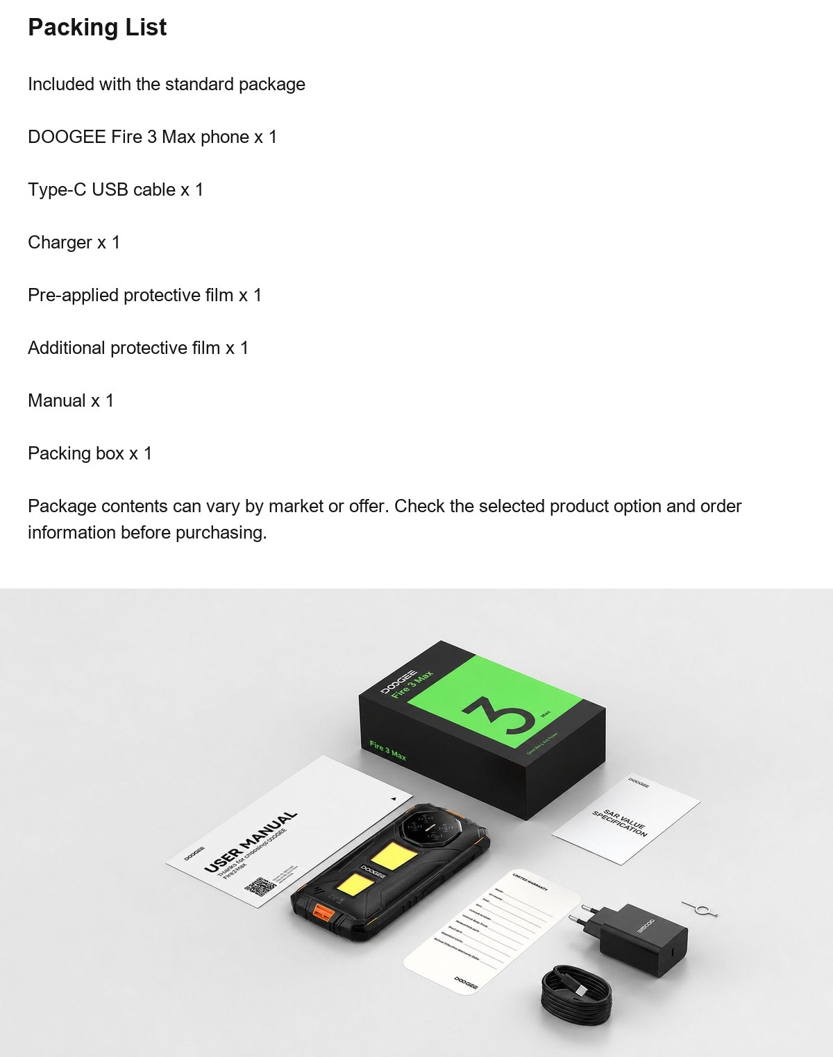 DOOGEE Fire 3 Max product features 20