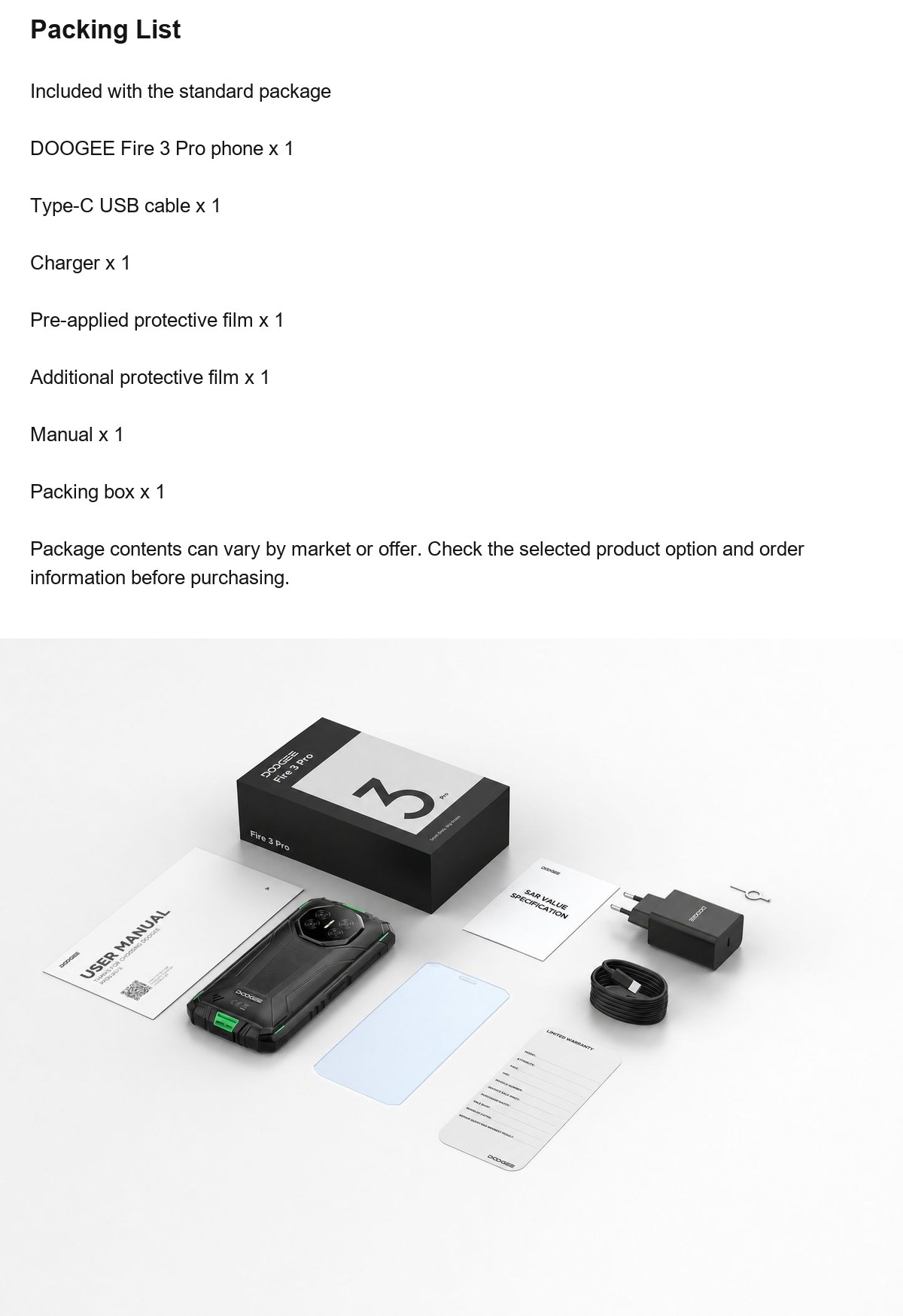 DOOGEE Fire 3 Pro product features 20