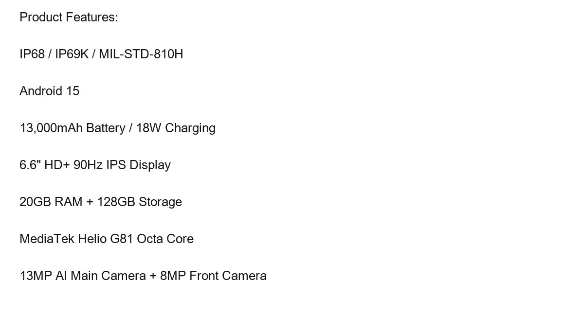 DOOGEE Fire 5 Pro product features 1