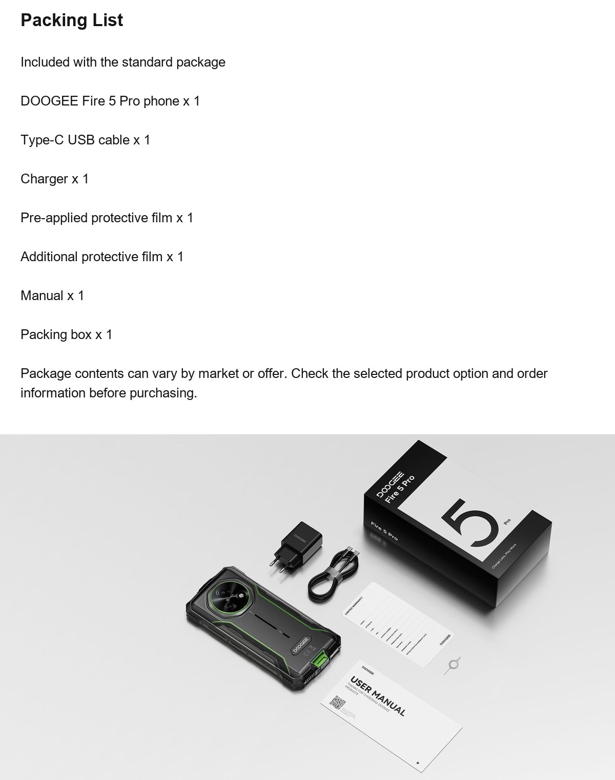 DOOGEE Fire 5 Pro product features 24