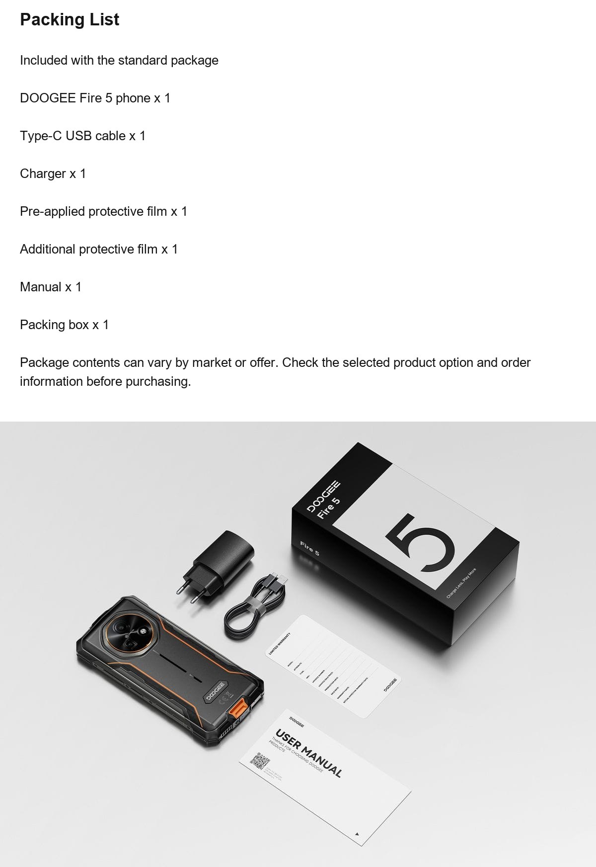 DOOGEE Fire 5 product features 24