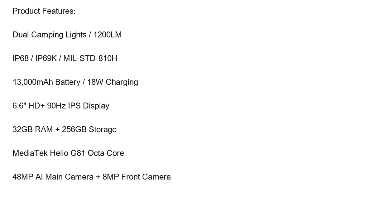 DOOGEE Fire 5 Ultra product features 1