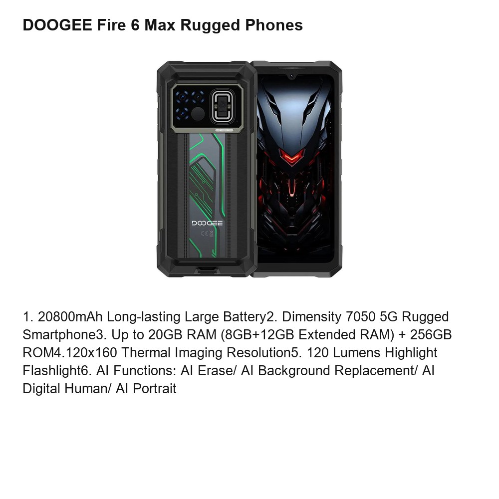 DOOGEE Fire 6 Max product features 1