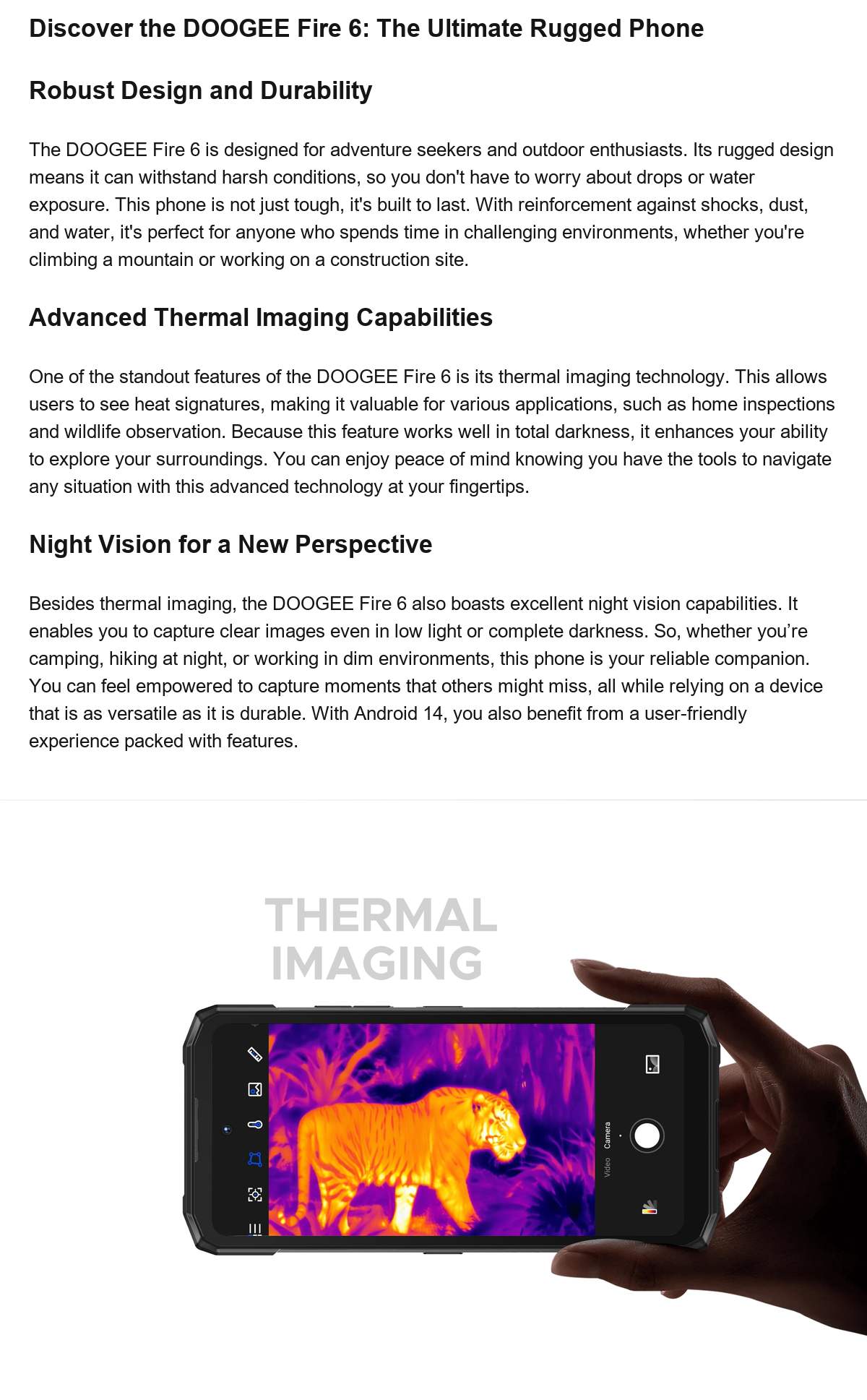 DOOGEE Fire 6 product features 1