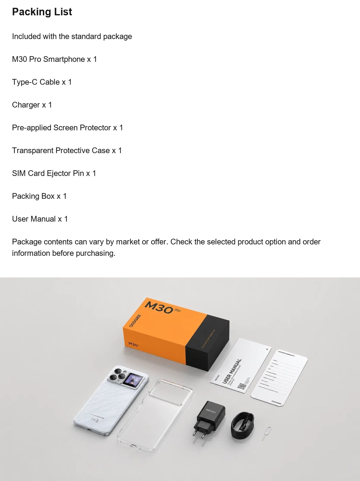 DOOGEE M30 Pro product features 24