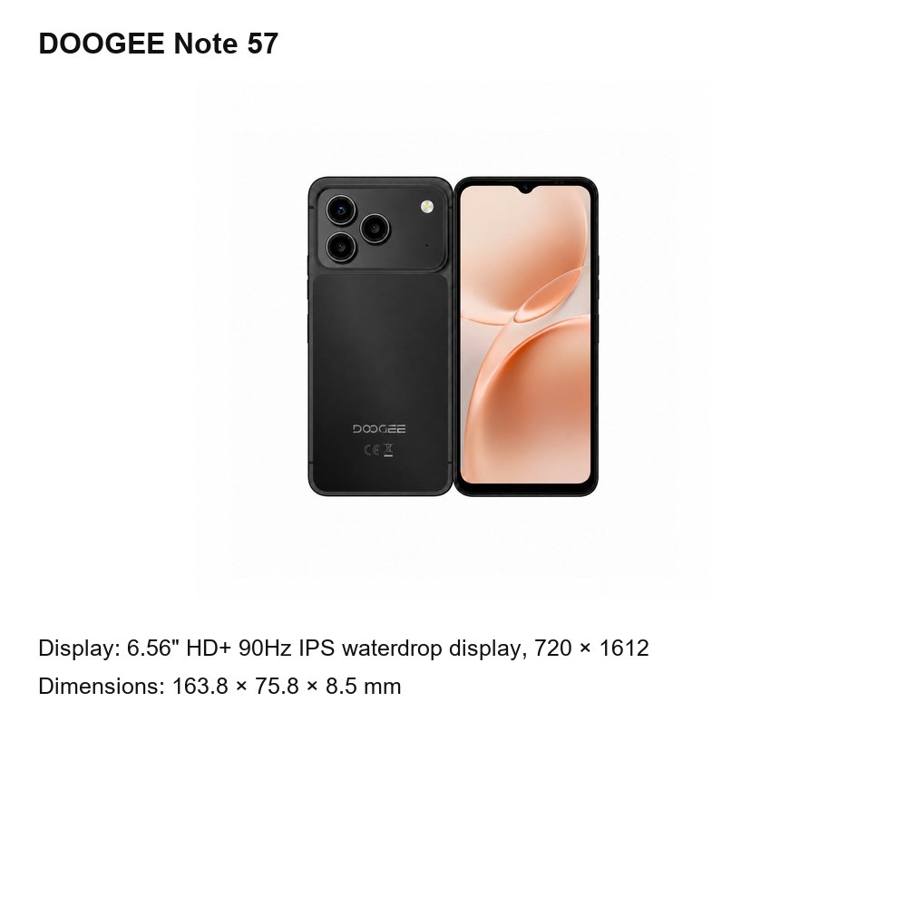 DOOGEE Note 57 product features 3