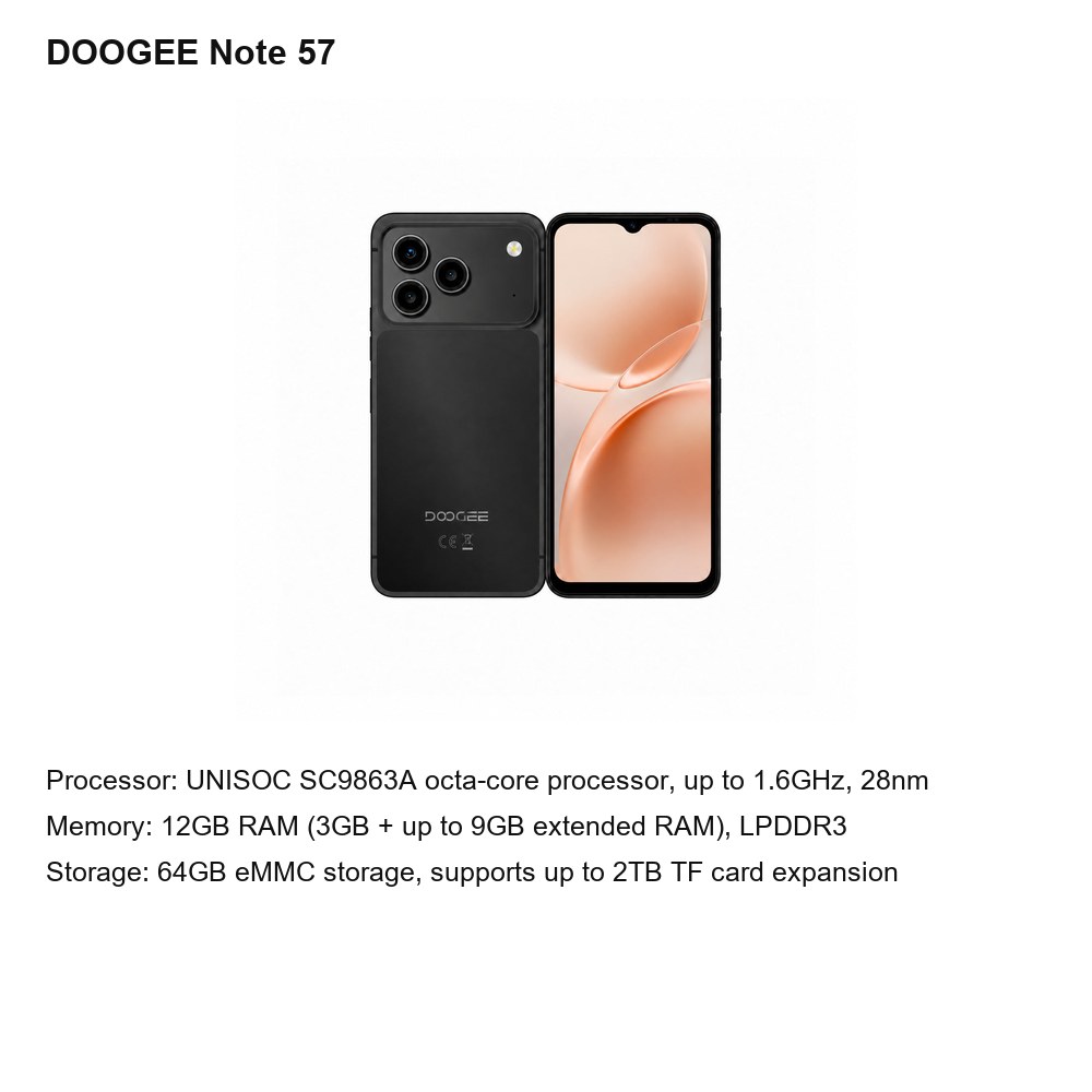 DOOGEE Note 57 product features 5