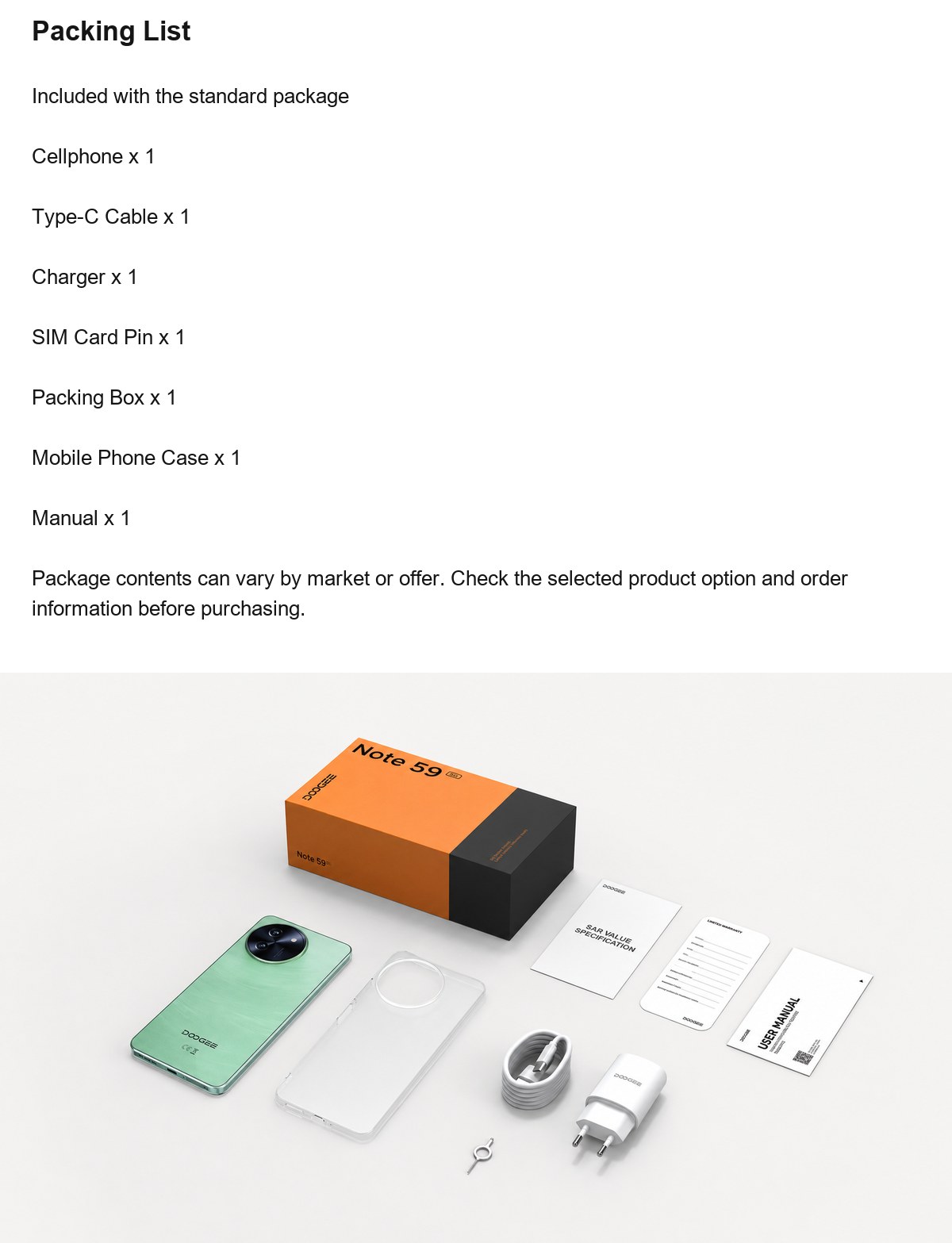 DOOGEE Note59 Pro product features 23