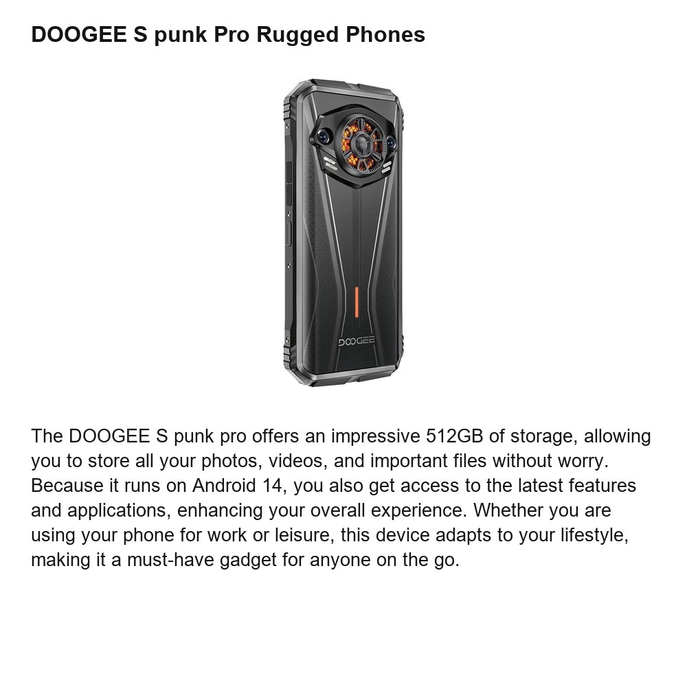 DOOGEE S punk Pro product features 3