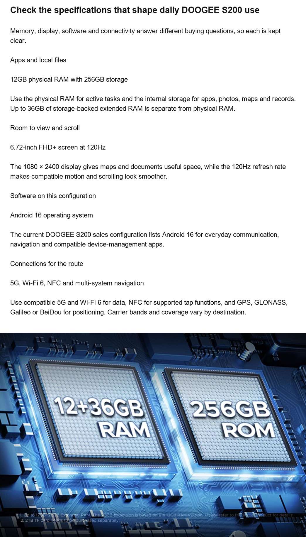 DOOGEE S200 product features 20