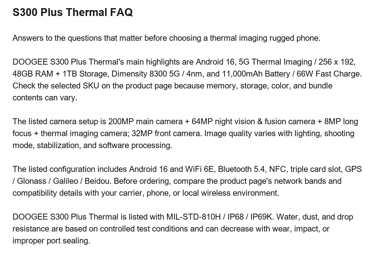 DOOGEE S300 Plus product features 19