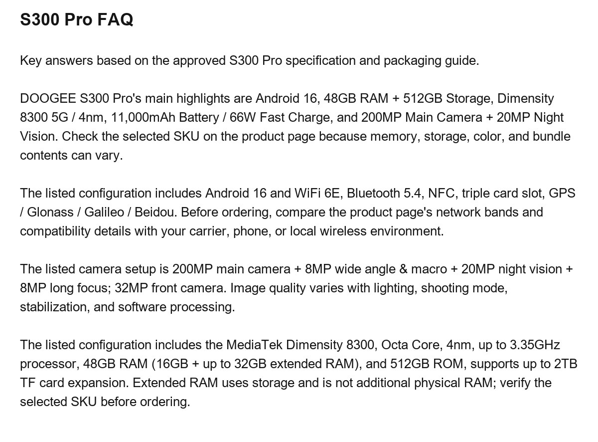 DOOGEE S300 Pro product features 18