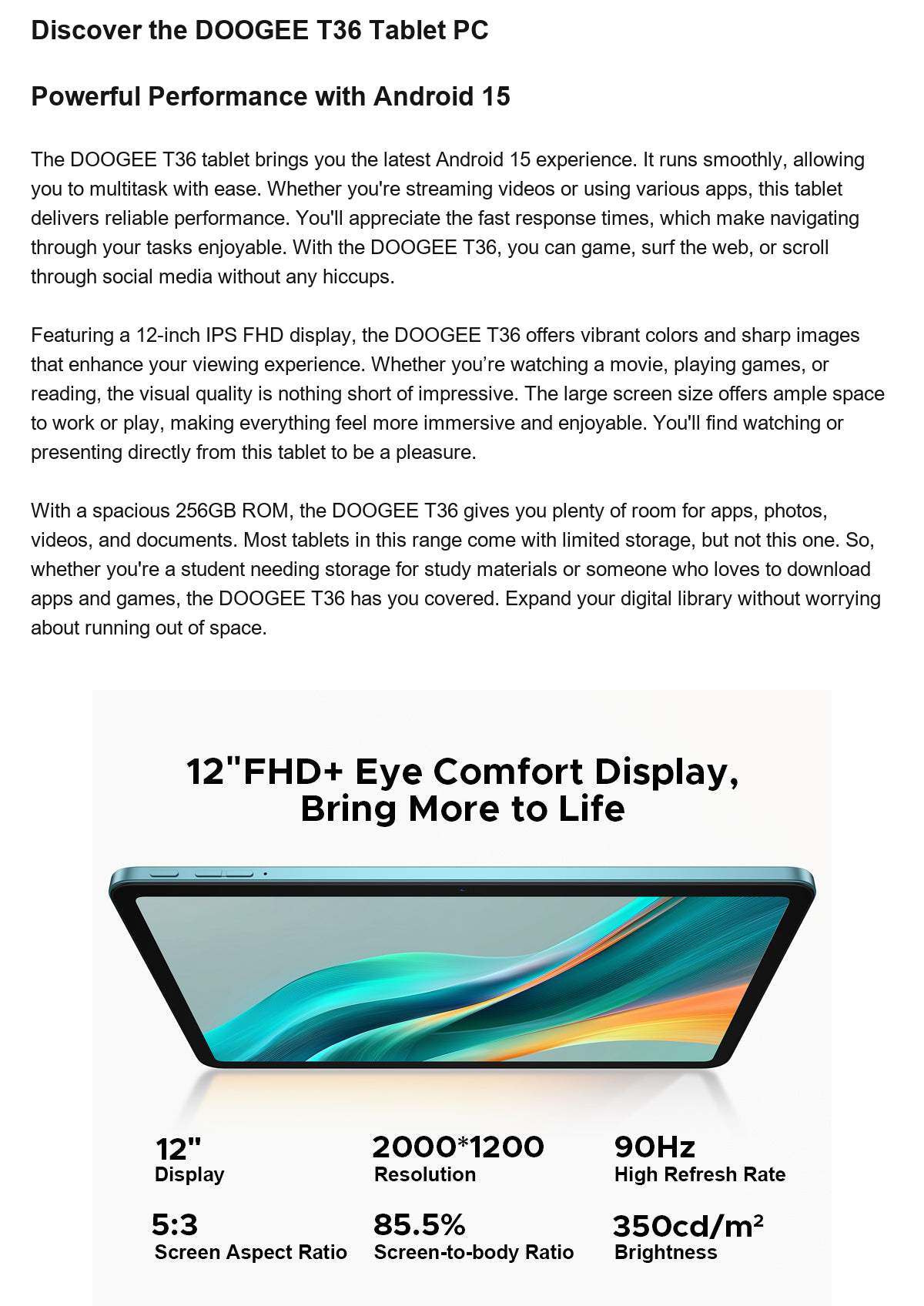 DOOGEE T36 product features 1