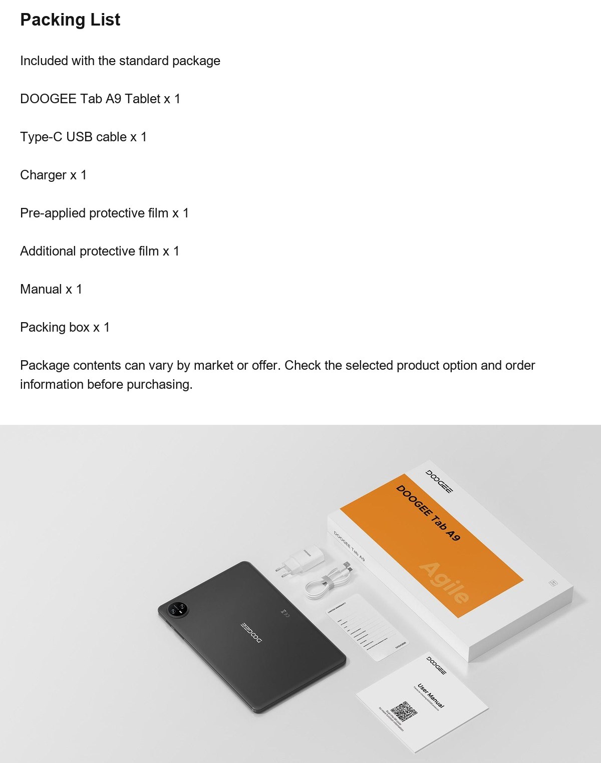 DOOGEE Tab A9 product features 24