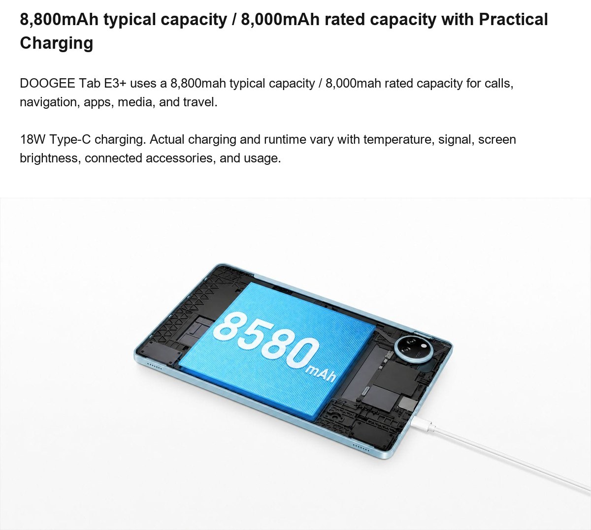 DOOGEE Tab E3+ product features 8