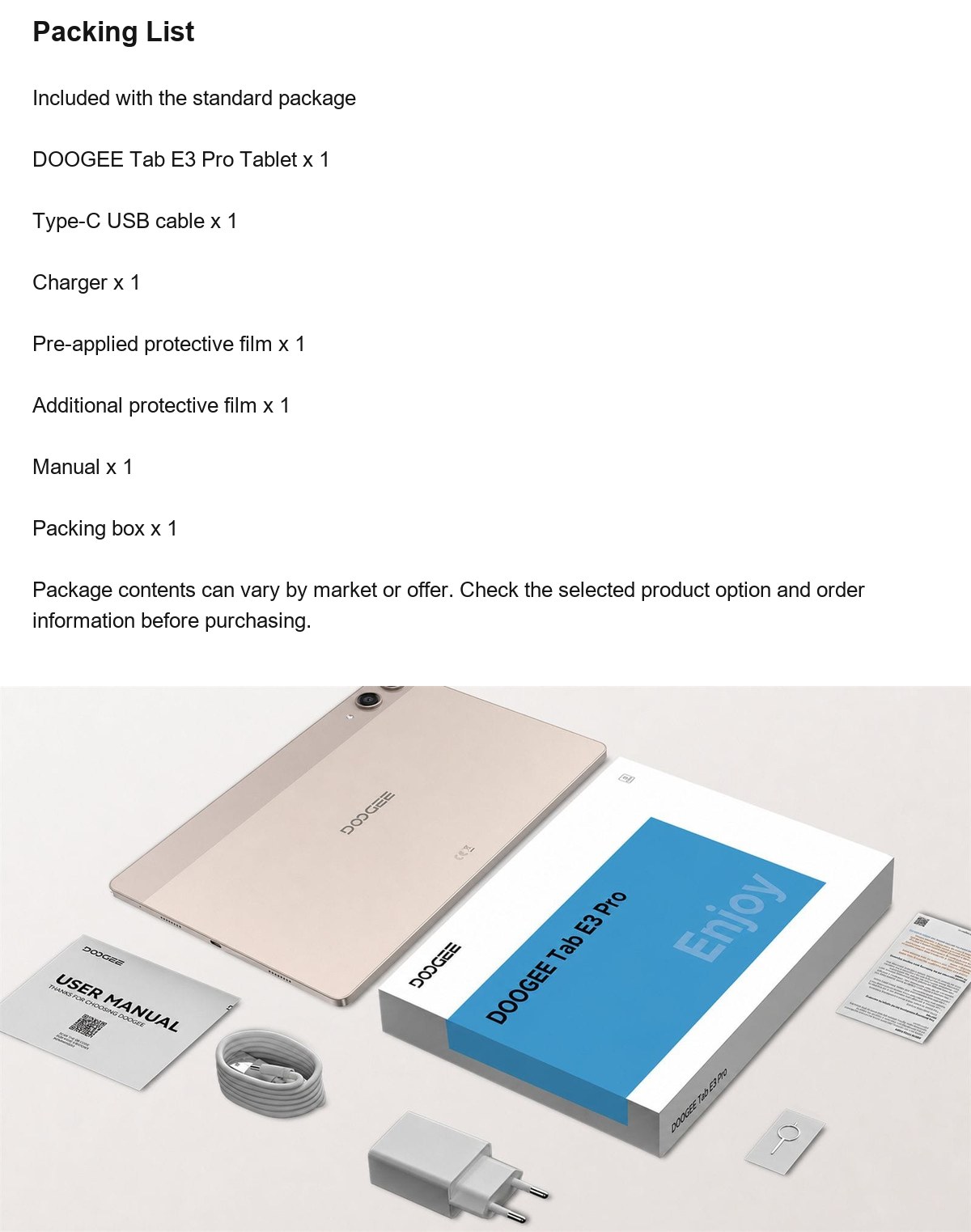 DOOGEE Tab E3 Pro product features 24