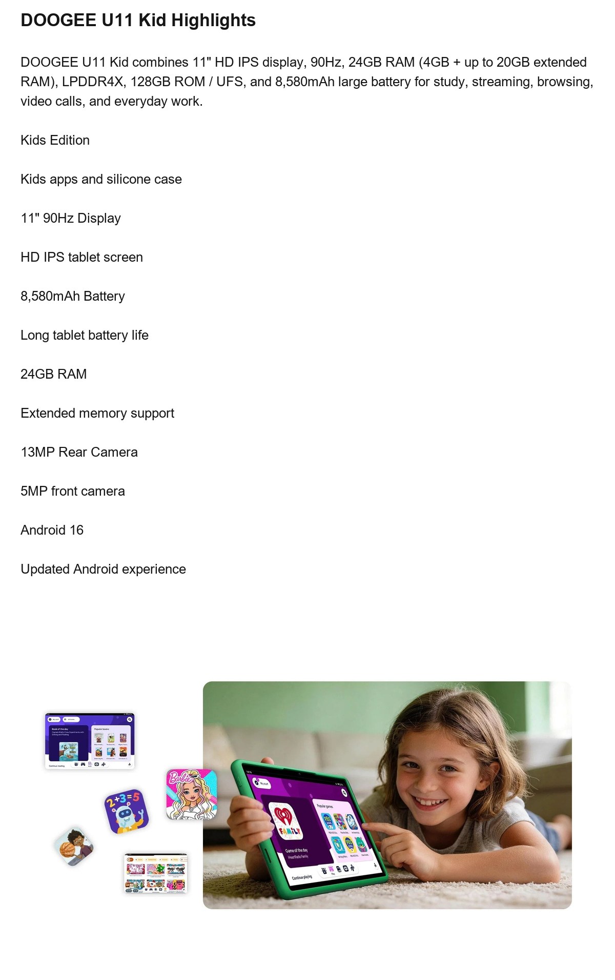DOOGEE U11 Kids product features 2
