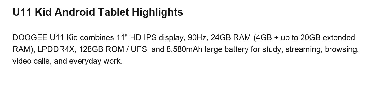 DOOGEE U11 Kids product features 8