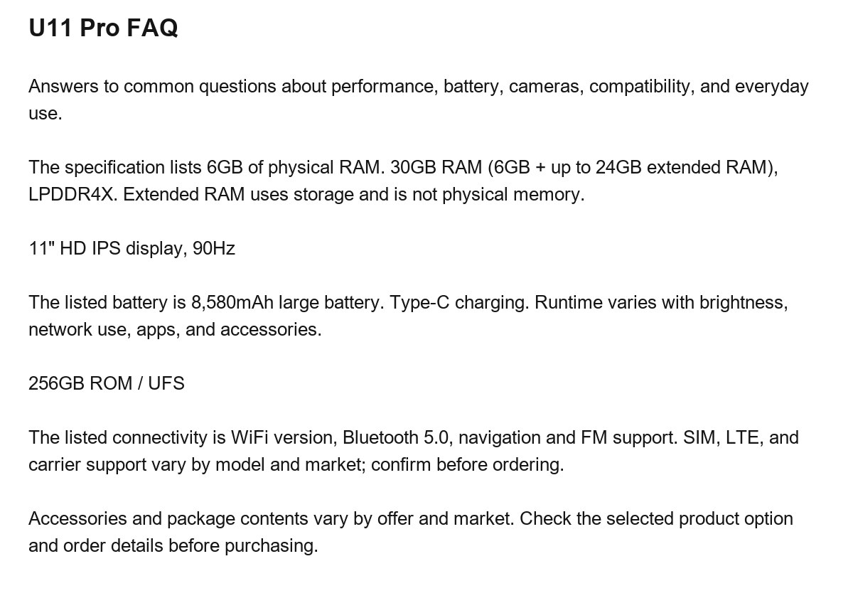 DOOGEE U11 Pro product features 24