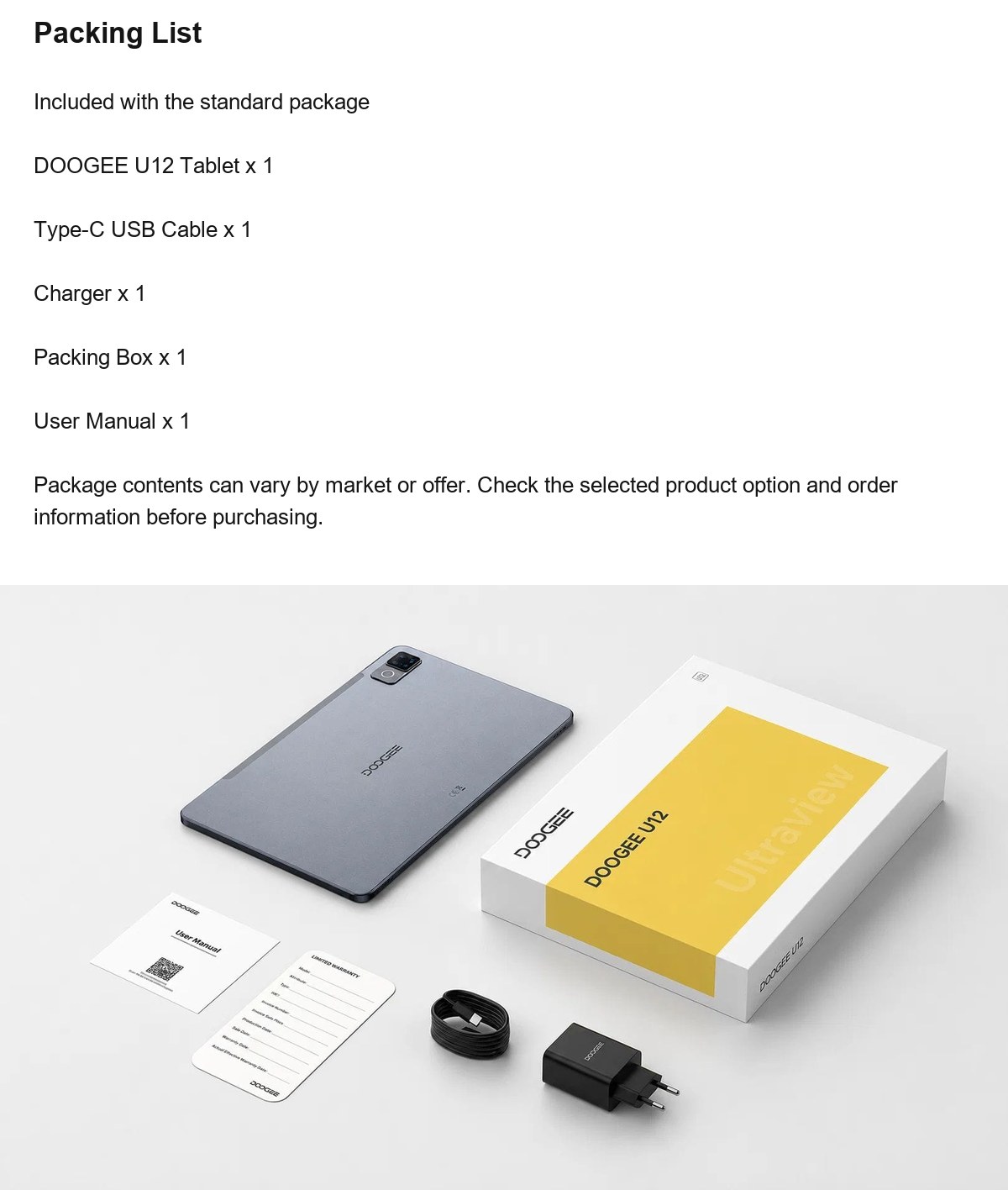 DOOGEE U12 product features 24