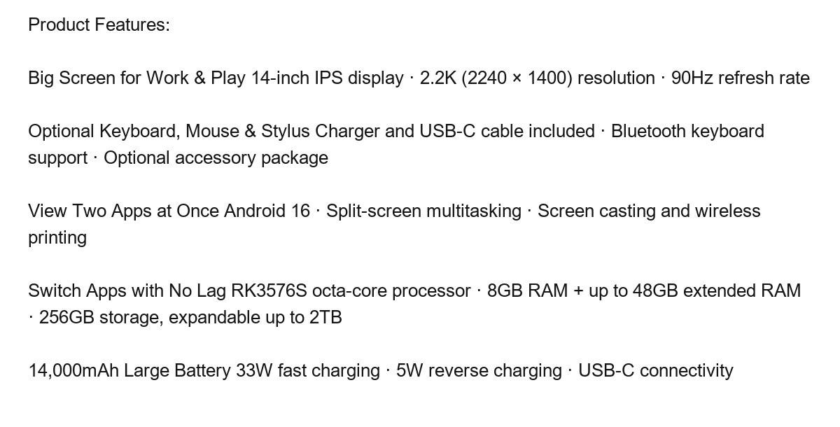 DOOGEE U14 product features 1