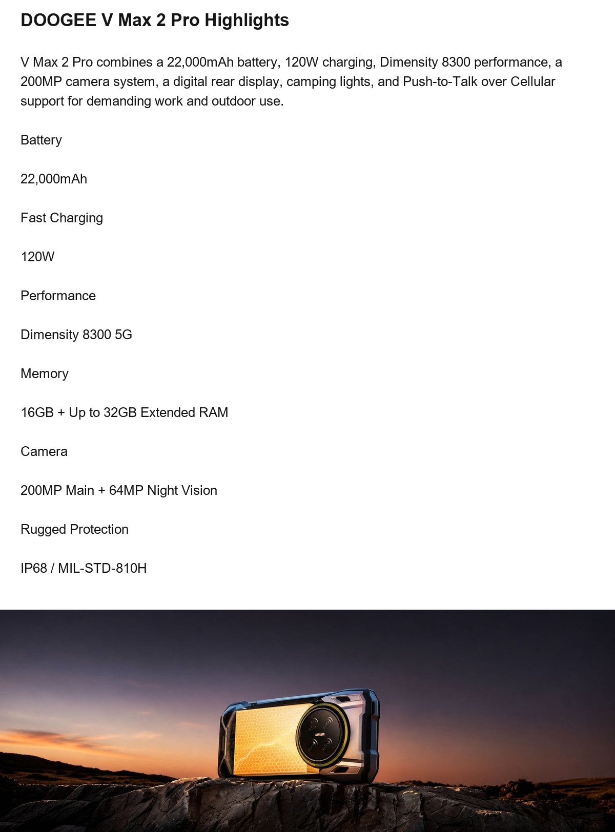 V Max 2 Pro product features 2