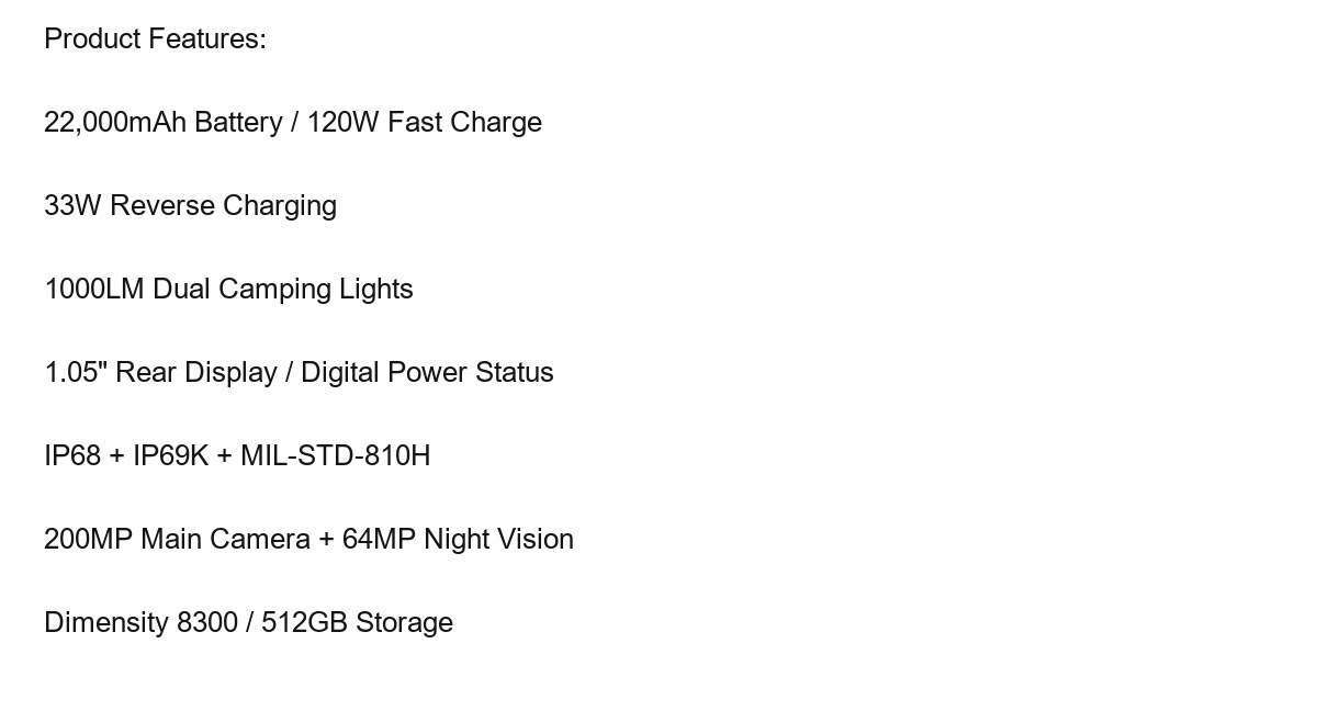 DOOGEE V Max 2 product features 1