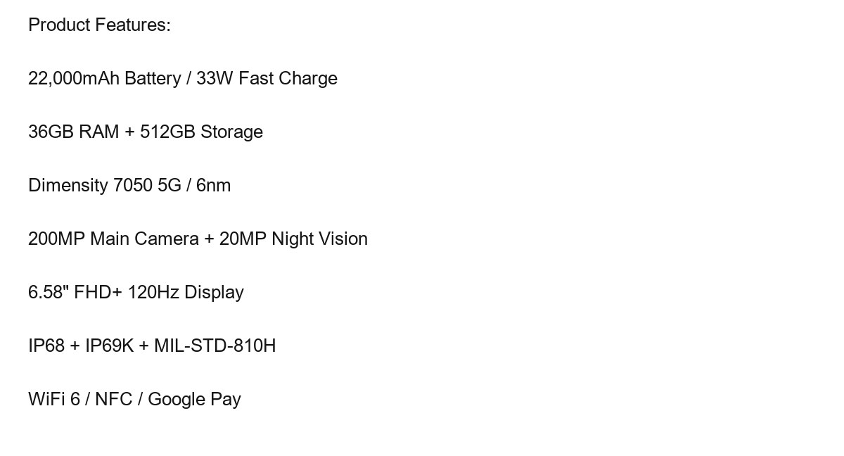 DOOGEE V Max Plus product features 1