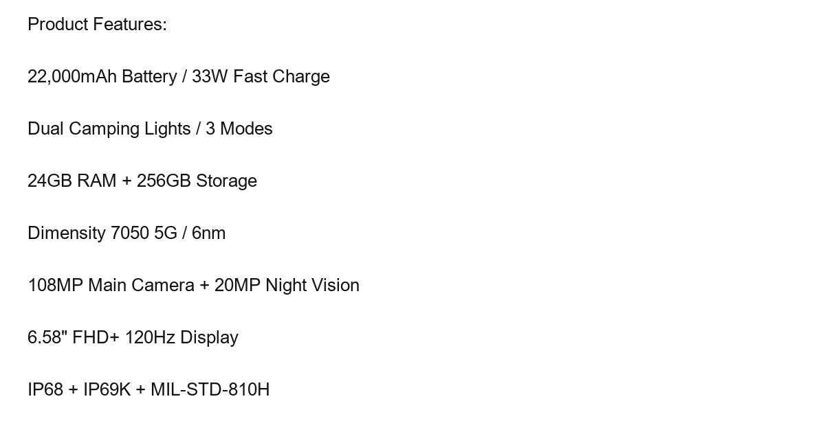 DOOGEE V Max S product features 1
