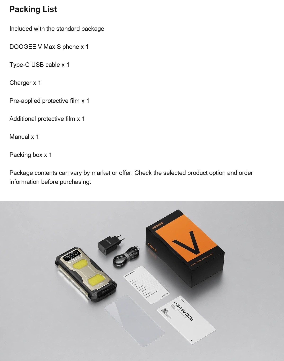 DOOGEE V Max S product features 24