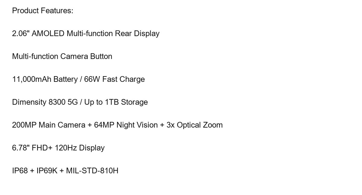 DOOGEE V50 Pro product features 1