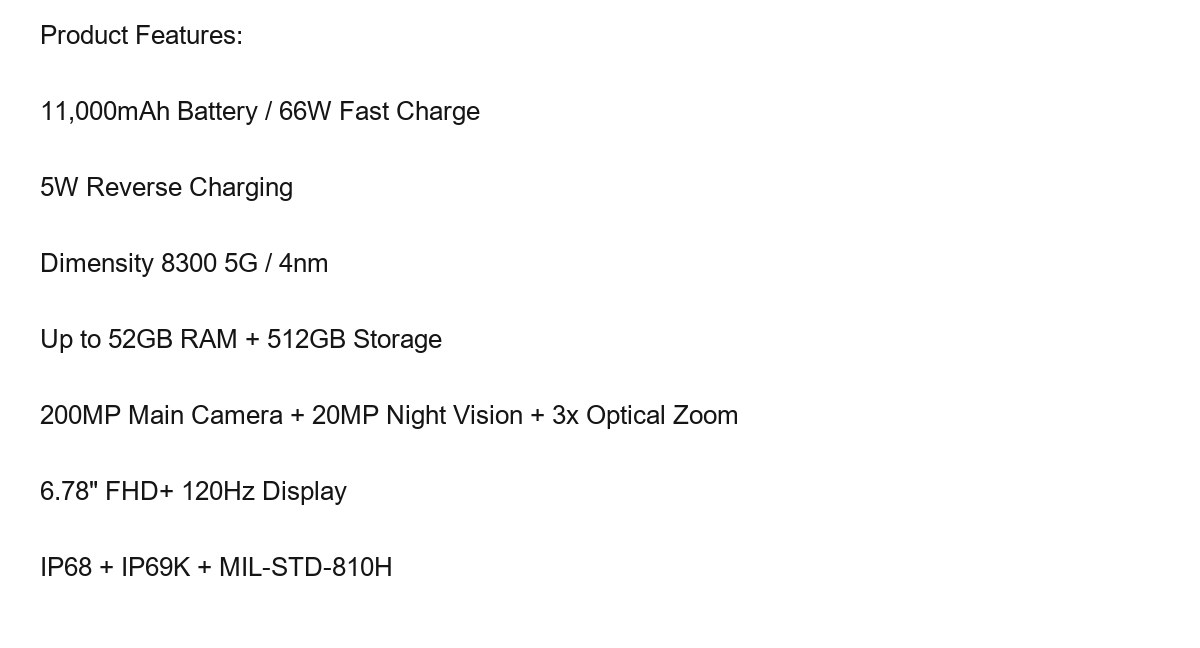 DOOGEE V50 product features 1