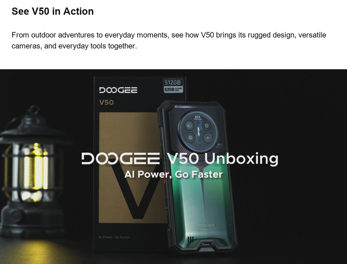 DOOGEE V50 product features 14
