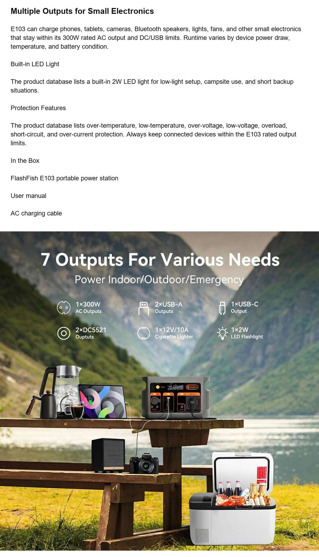 FlashFish E103 official product features 19
