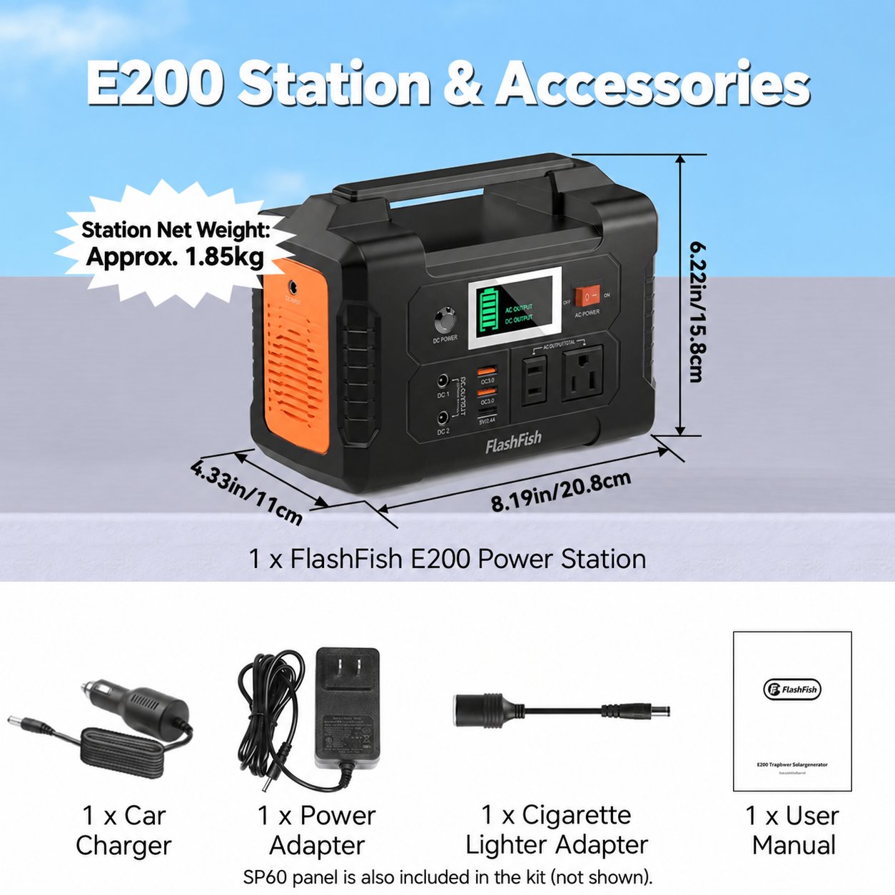 FlashFish E200 + SP60 official product features 12