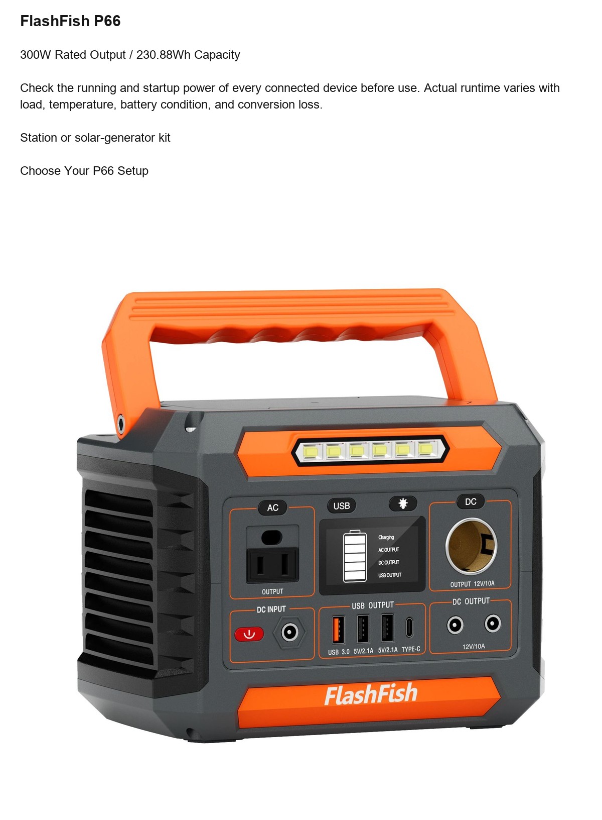 FlashFish P66 official product features 1