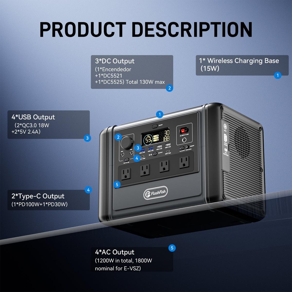 FlashFish T1200S official product features 23