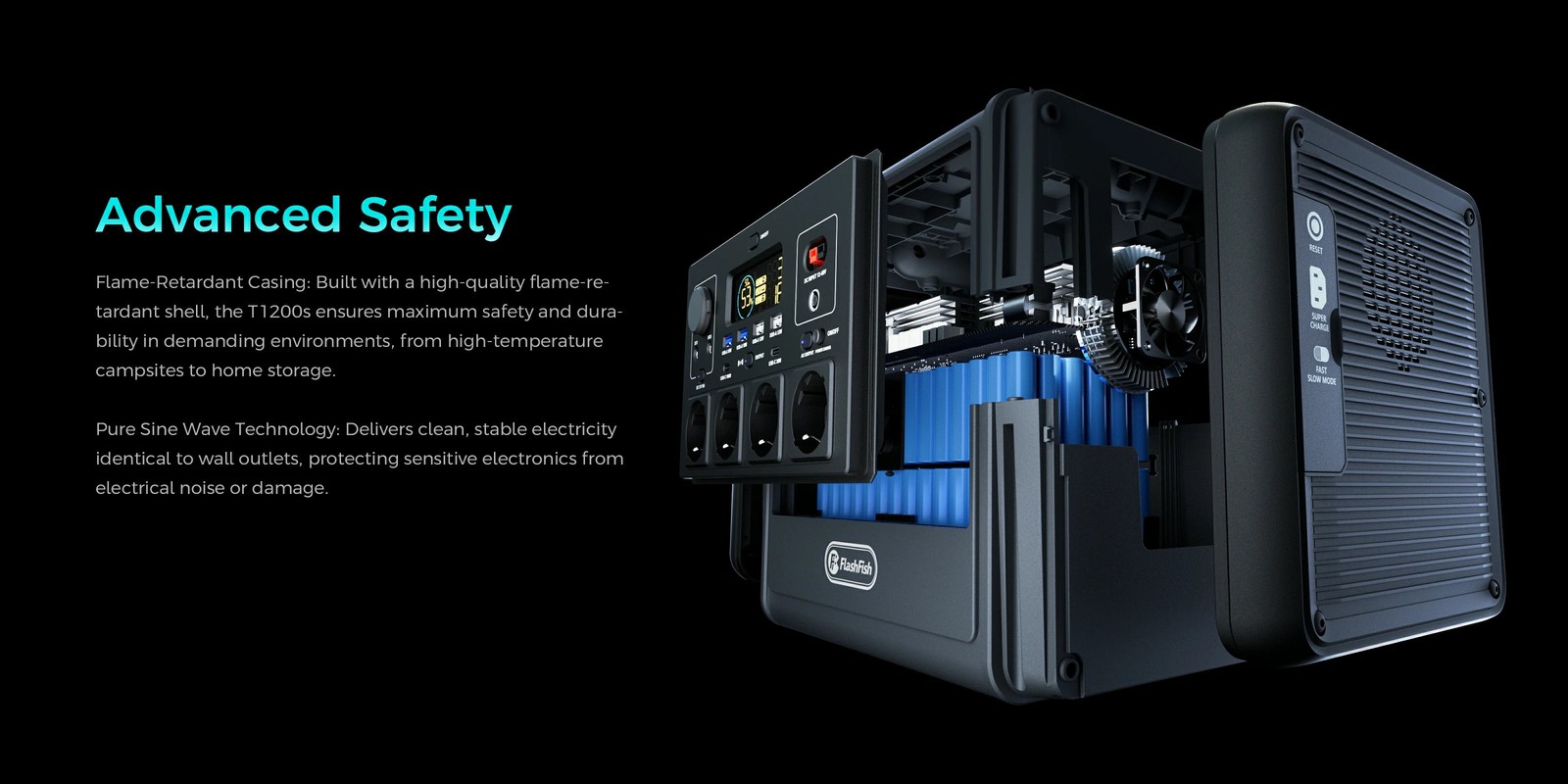 FlashFish T1200S official product features 12