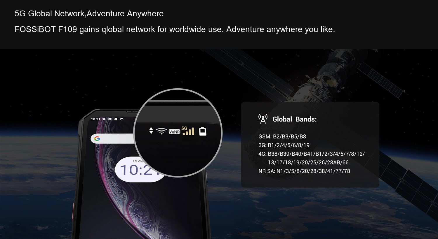 F109 5G Global Network,Adventure Anywhere