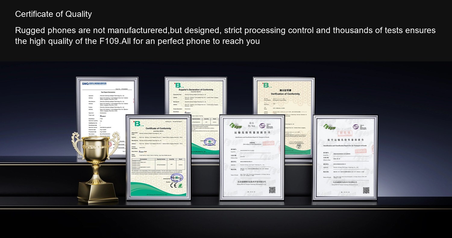 FOSSiBOT F109 Certificate of Quality