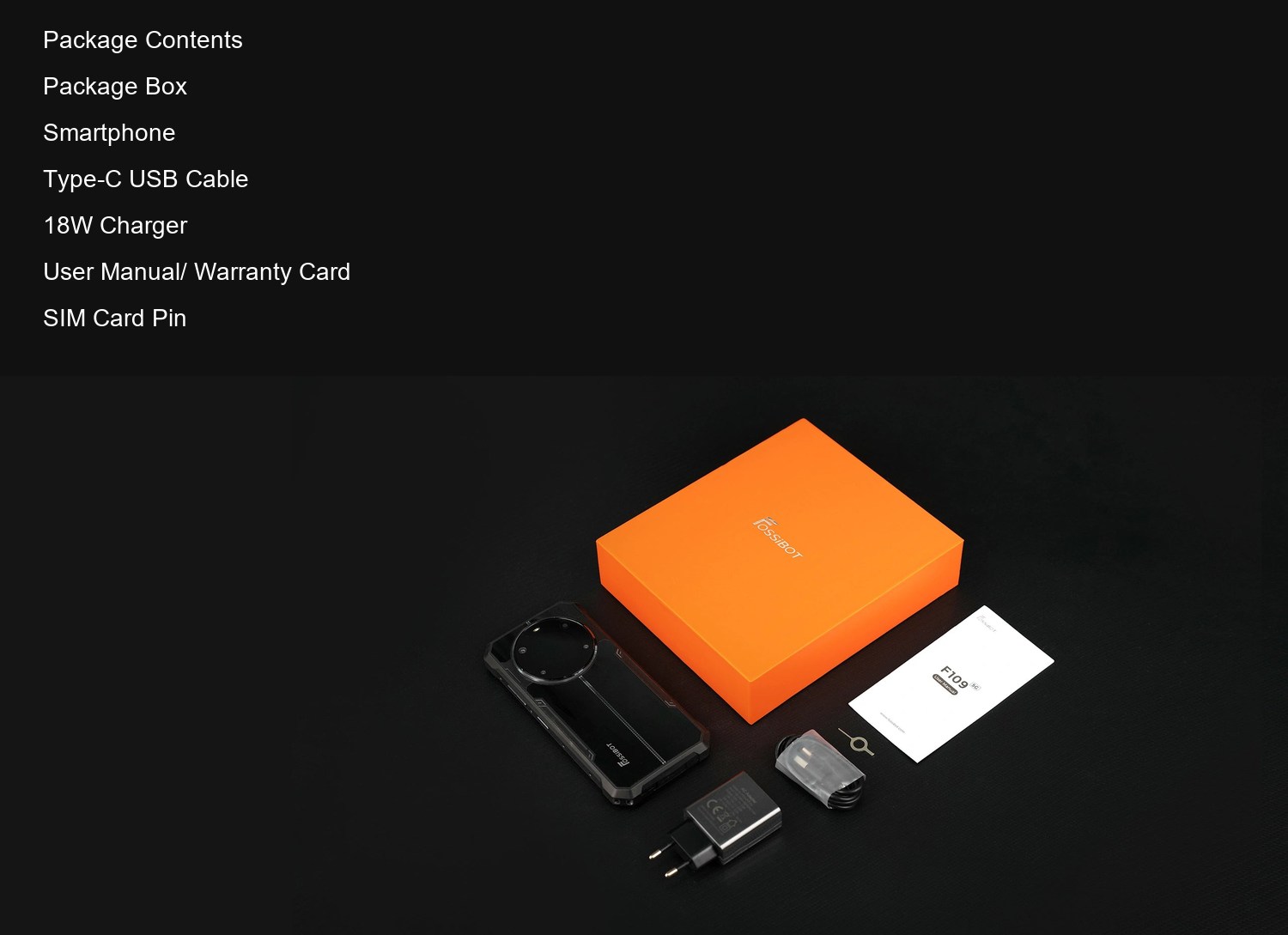 F109 Package Contents