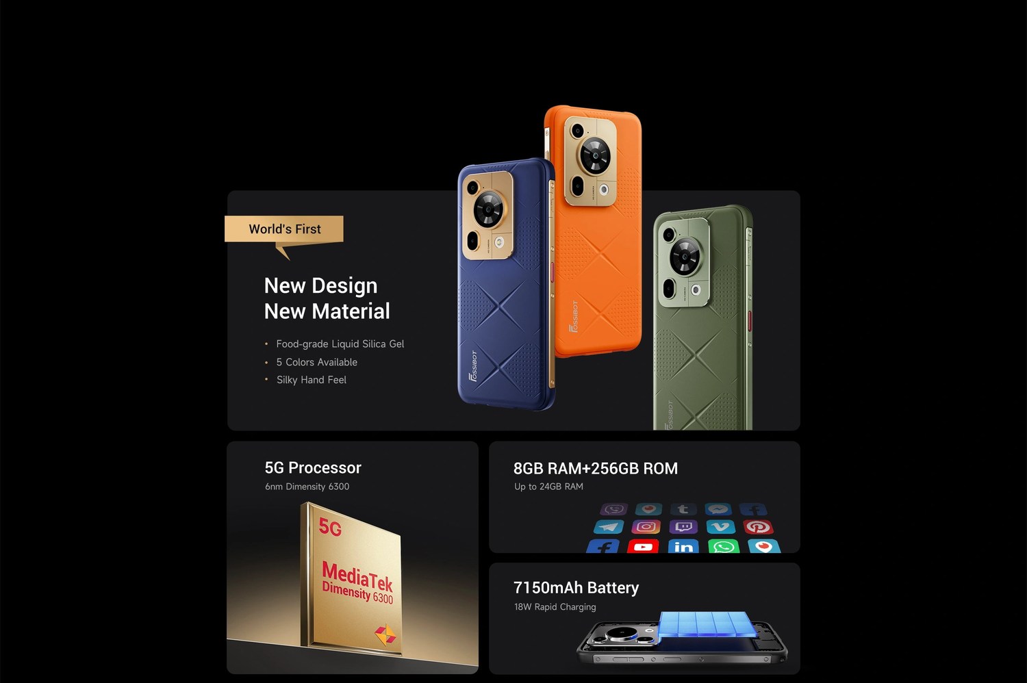 FOSSiBOT F112 Pro product features and detail view 3