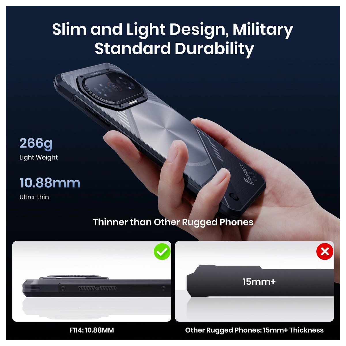 FOSSiBOT F114 product feature illustration 2