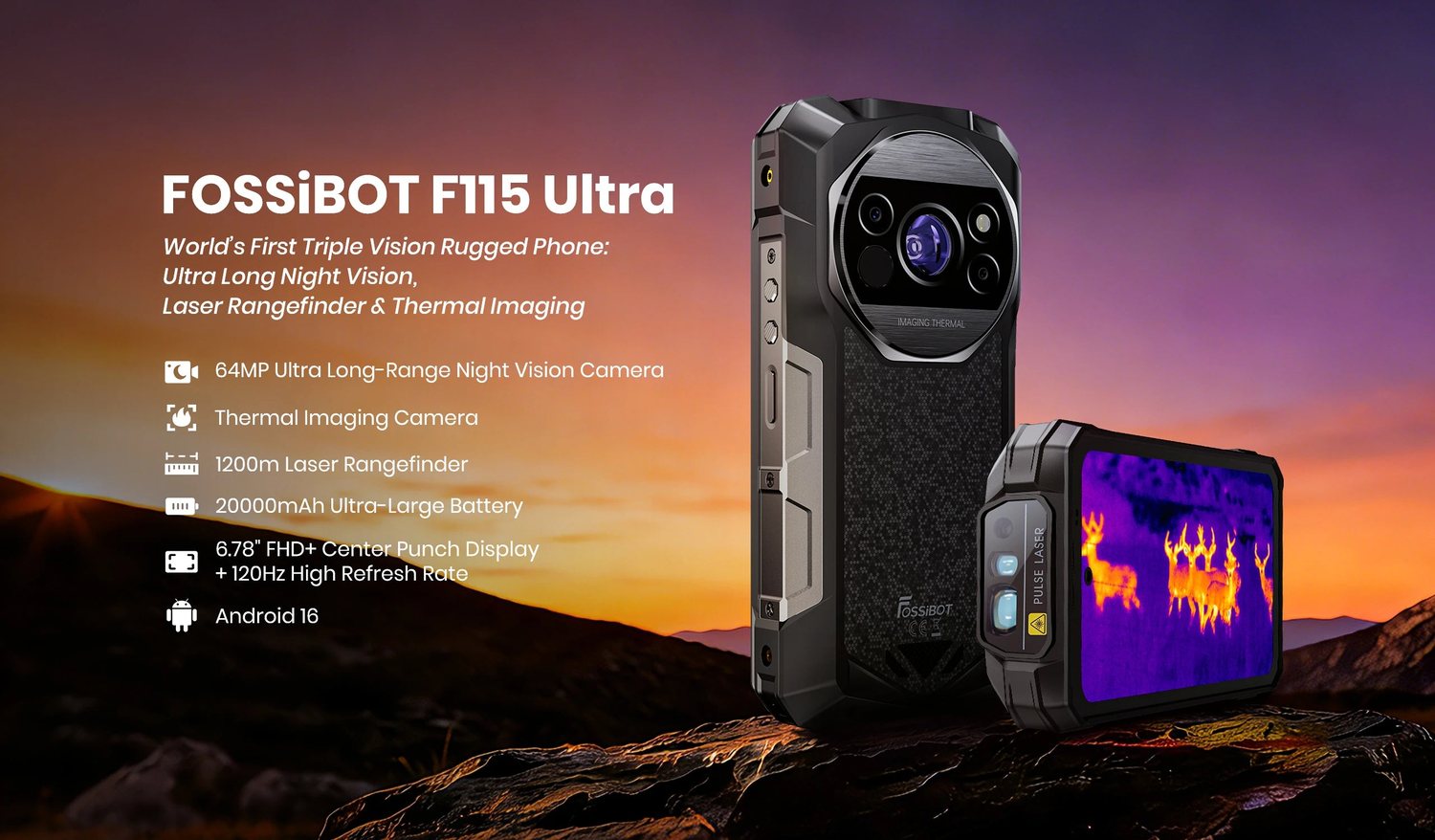 FOSSiBOT F115 Ultra product features and detail view 1