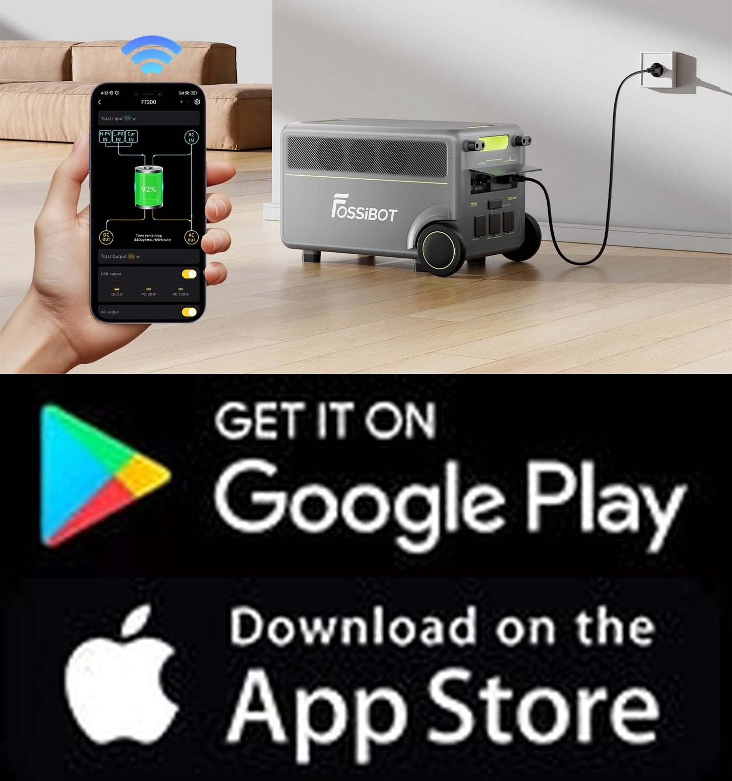 FOSSiBOT F7200 Unlock Smart Control with the App