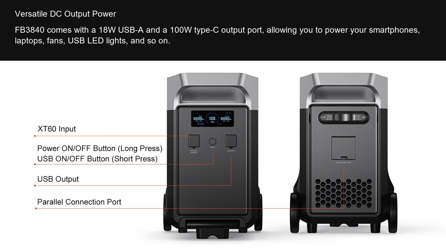 FOSSiBOT FB3840 Versatile DC Output Power