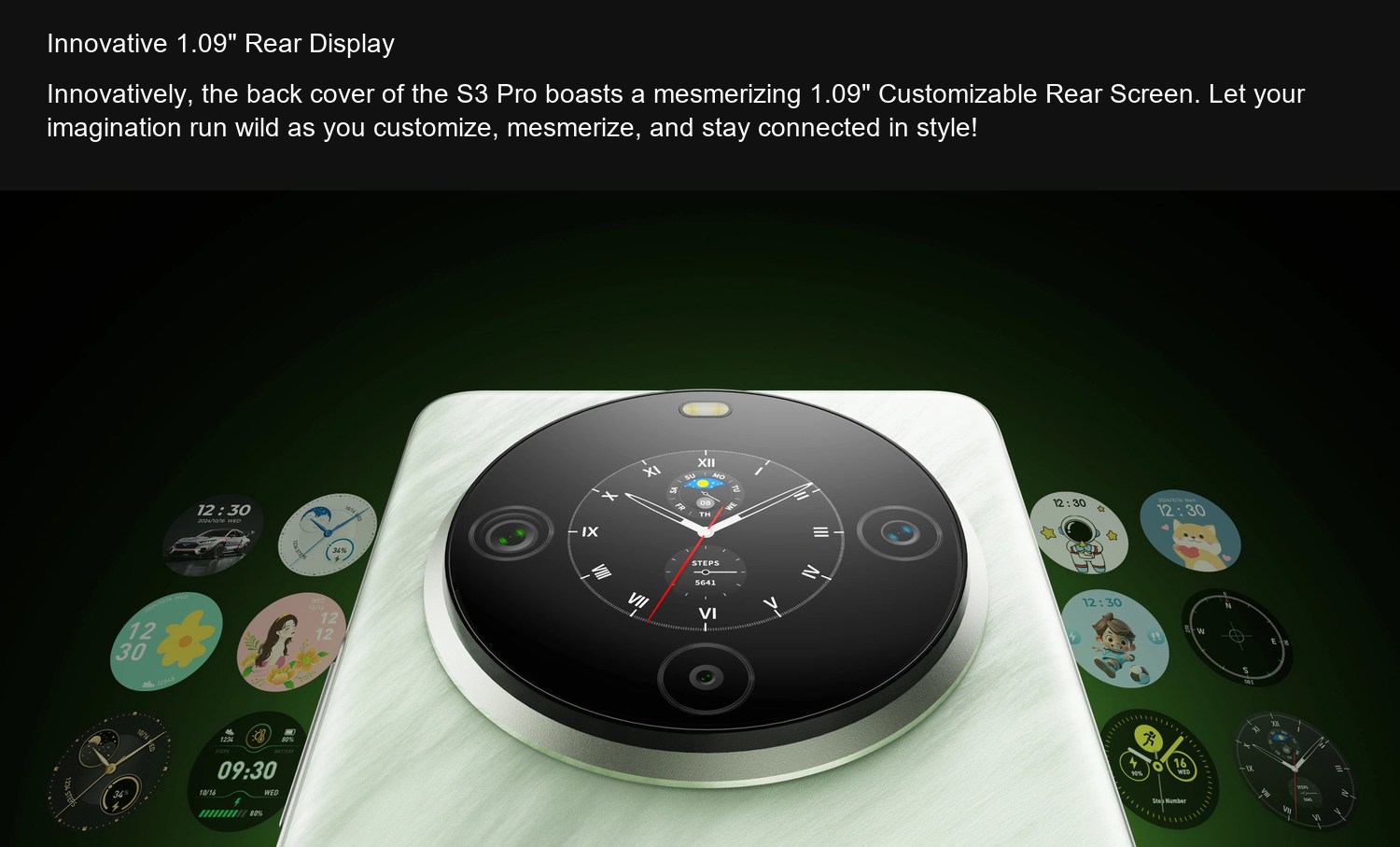 FOSSiBOT S3 Pro Innovative 1.09" Rear Display